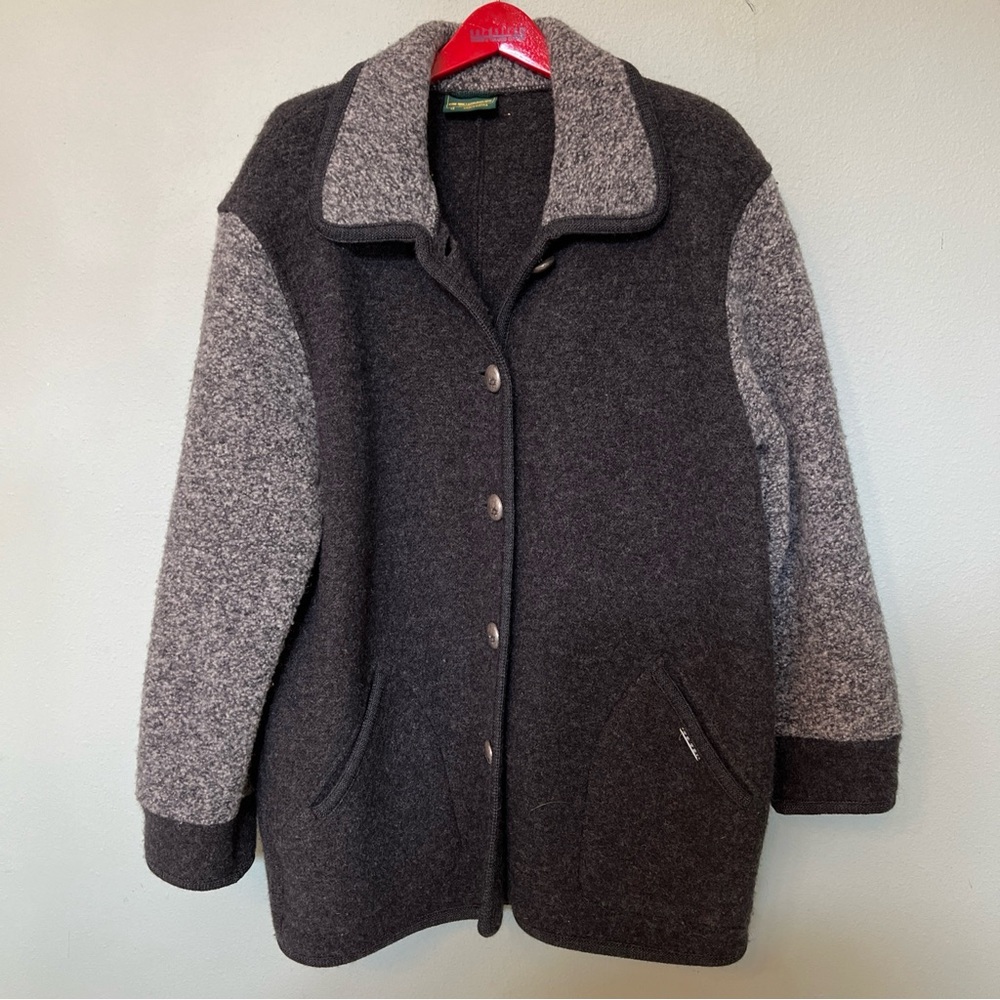 Geiger Gray Boiled Wool Knit Women’s Jacket - EUR 40/US 8